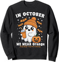 October We Wear Orange Halloween T-Shirt - Custom Art Print for Adults - T-Shirt, Sweatshirt, Hoodie