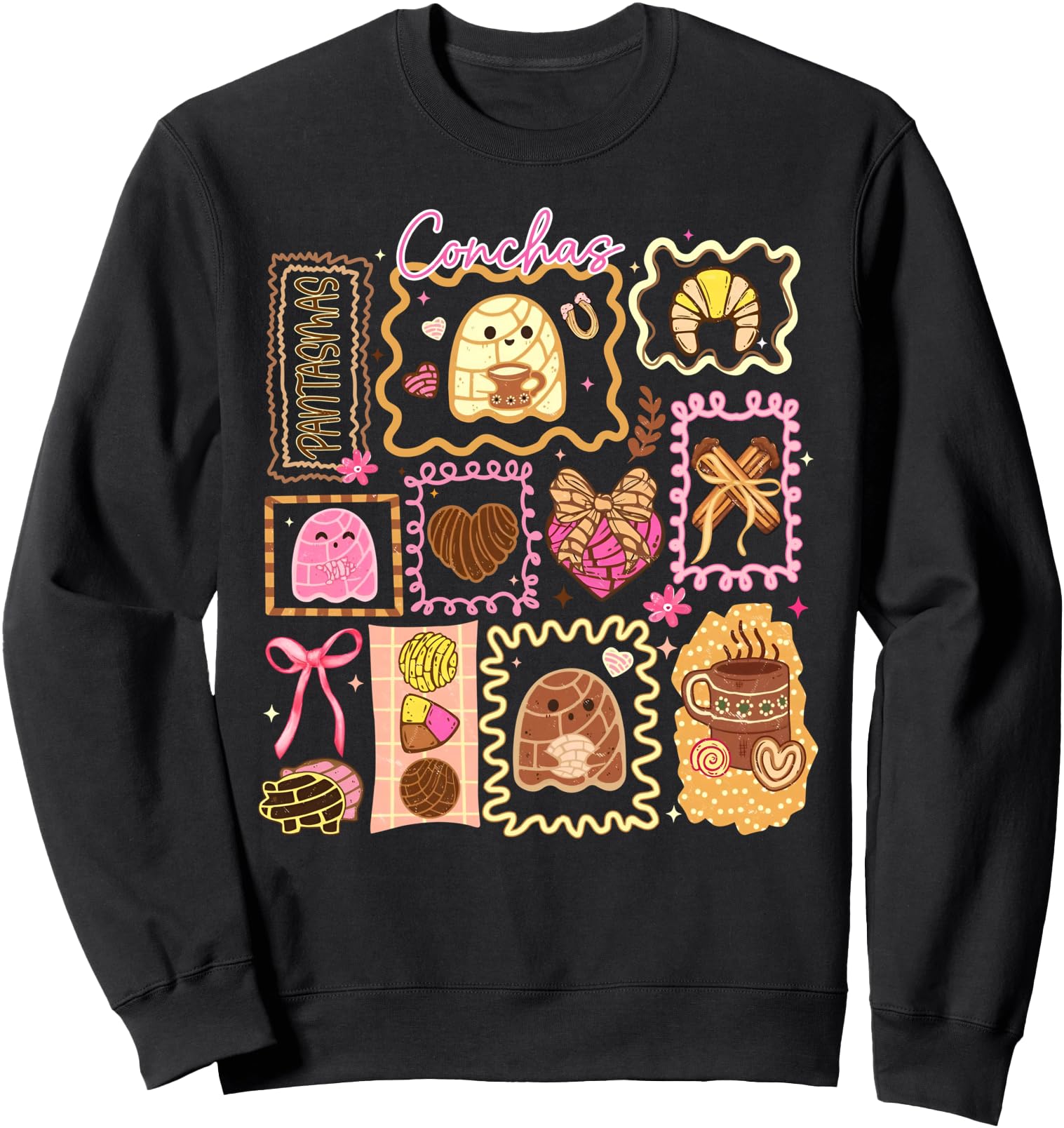 Handcrafted Spooky Conchas Ghost T-Shirt - Casual Everyday Wear for Adults - T-Shirt, Sweatshirt, Hoodie