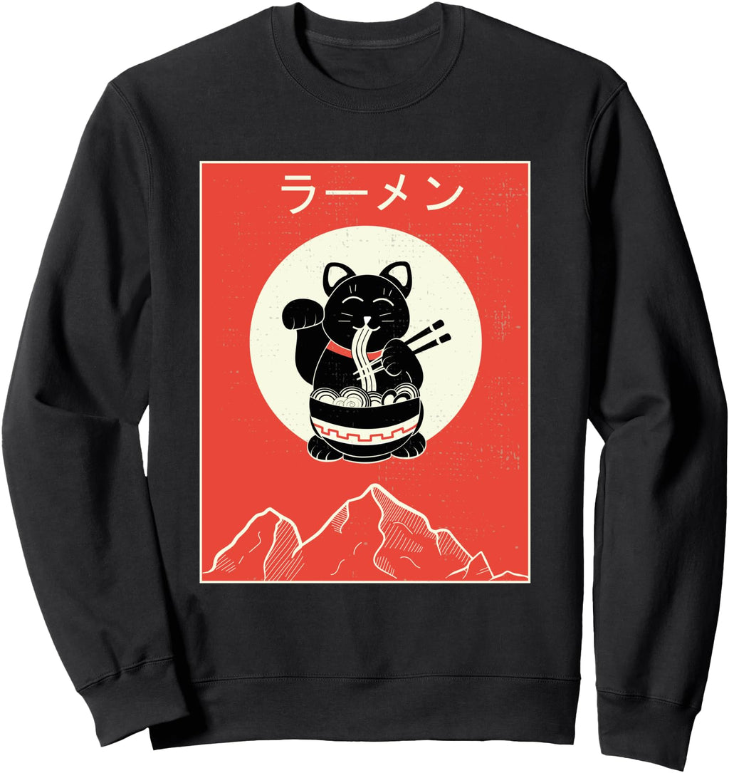 Kawaii Neko Ramen Ramen Cat T-Shirt - Casual Everyday Wear for Adults - T-Shirt, Sweatshirt, Hoodie