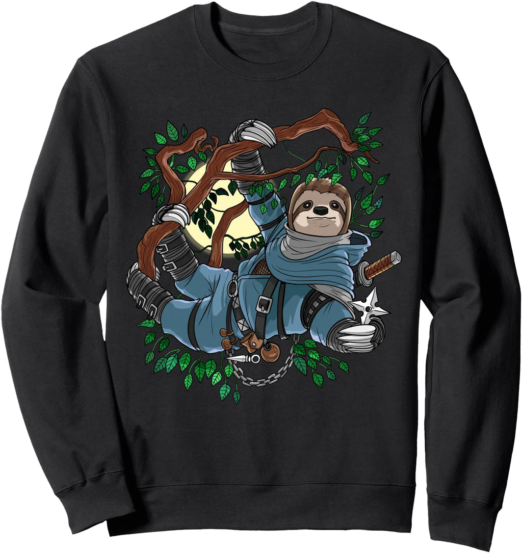 Handcrafted Sloth Ninja Japanese T-Shirt - Aesthetic Graphic Unisex - T-Shirt, Sweatshirt, Hoodie