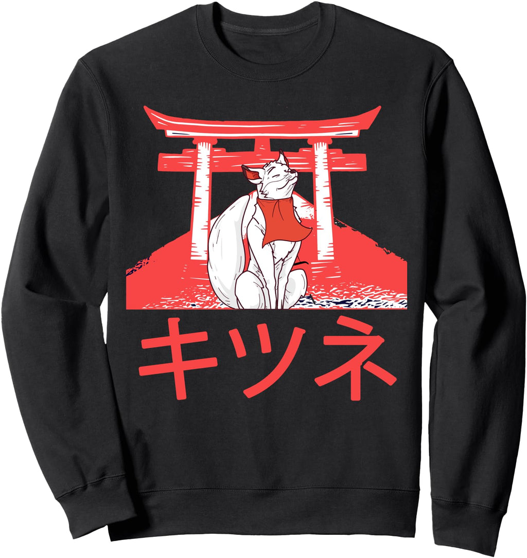 Original Kitsune Japanese Kami Sweatshirt - Streetwear Style for Adults - T-Shirt, Sweatshirt, Hoodie