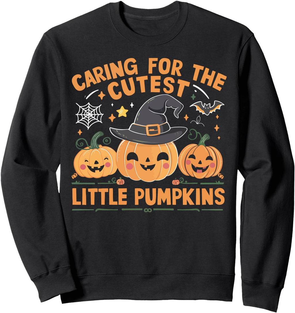Exclusive Caring Cutest Little Pumpkins Hoodie - Unique Graphic for Adults - T-Shirt, Sweatshirt, Hoodie