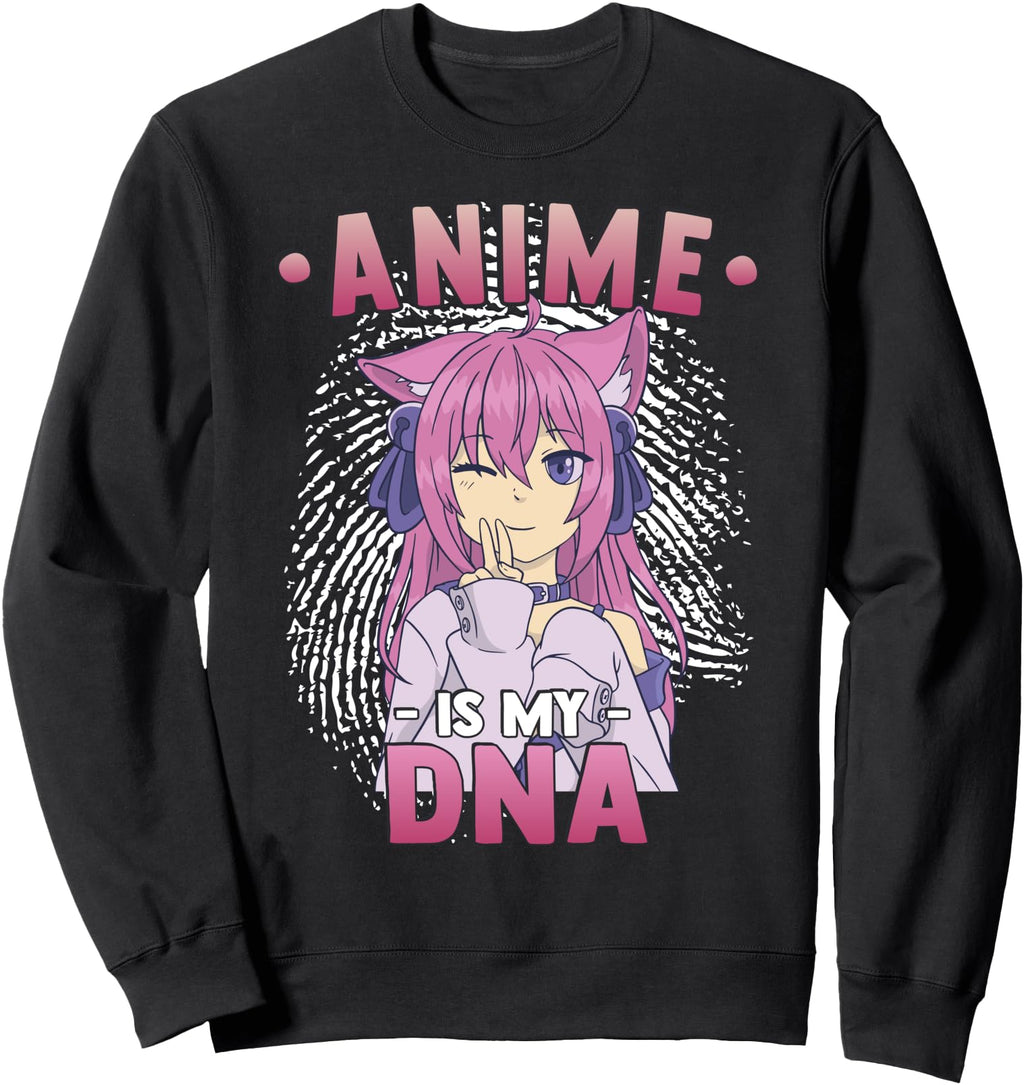 Original Anime Is My Dna Anime Otaku Hoodie - Graphic Print Men Women - T-Shirt, Sweatshirt, Hoodie