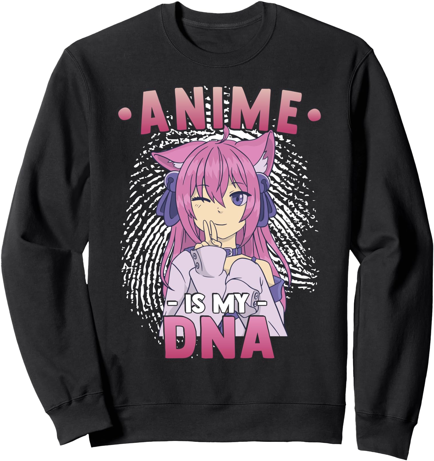 Original Anime Is My Dna Anime Otaku Hoodie - Graphic Print Men Women - T-Shirt, Sweatshirt, Hoodie