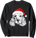 Santa American Cocker Spaniel Cocker Hoodie - Fun Novelty Design Unisex - T-Shirt, Sweatshirt, Hoodie