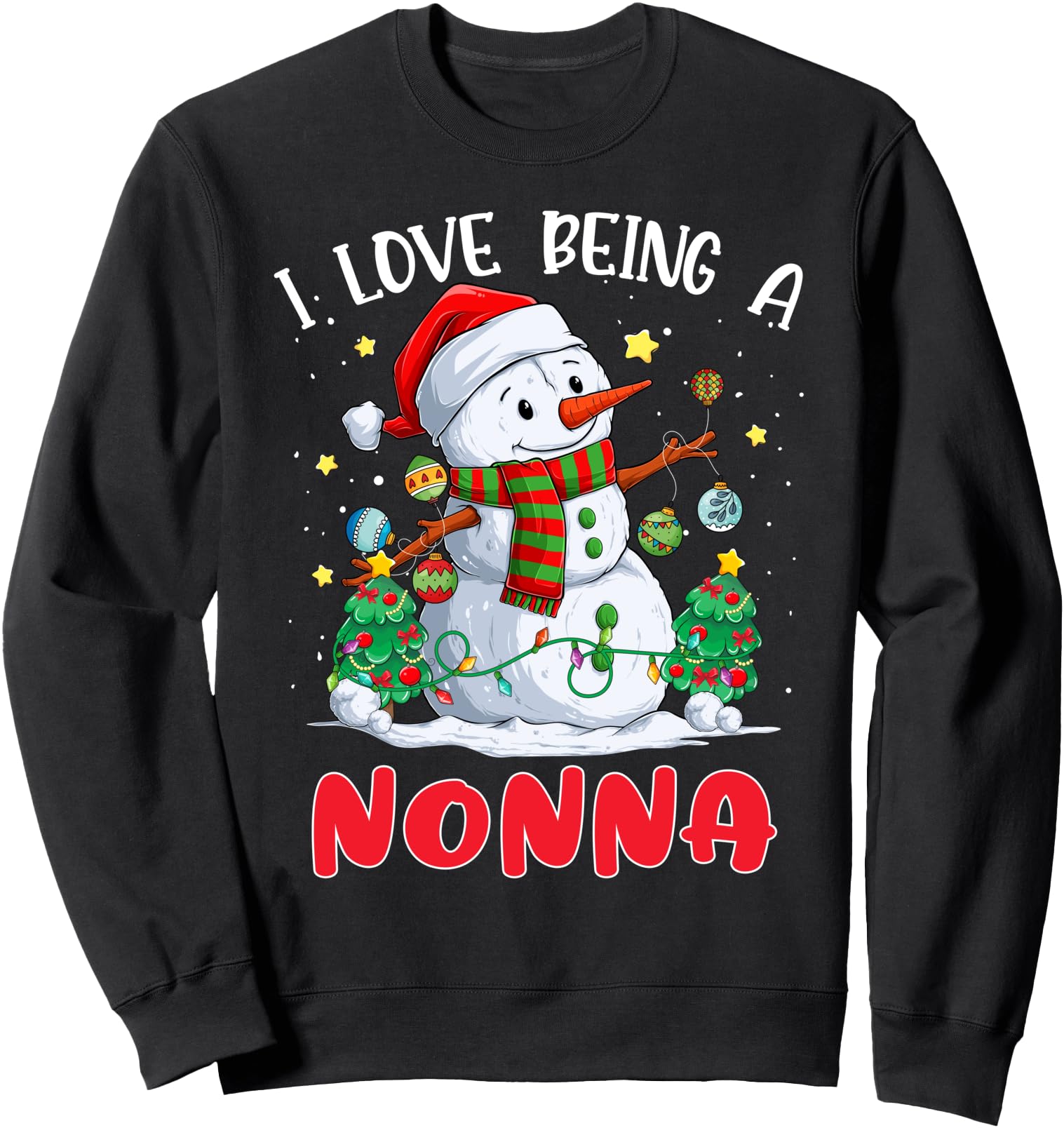 Authentic I Love Being Nonna Snowman T-Shirt - Graphic Print Men Women - T-Shirt, Sweatshirt, Hoodie