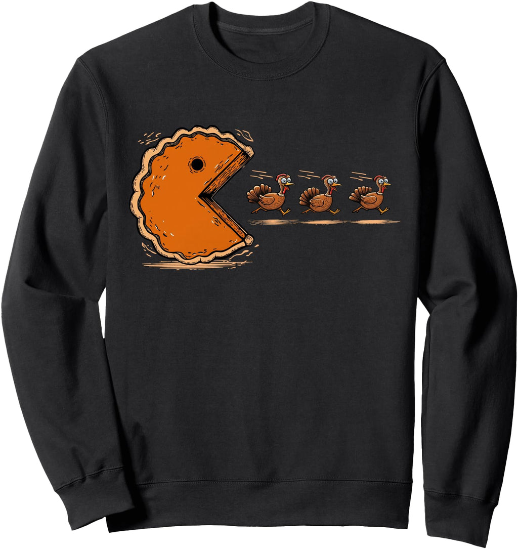 Handcrafted Pumpkin Pie Chasing Turkey T-Shirt - Unique Graphic Unisex - T-Shirt, Sweatshirt, Hoodie