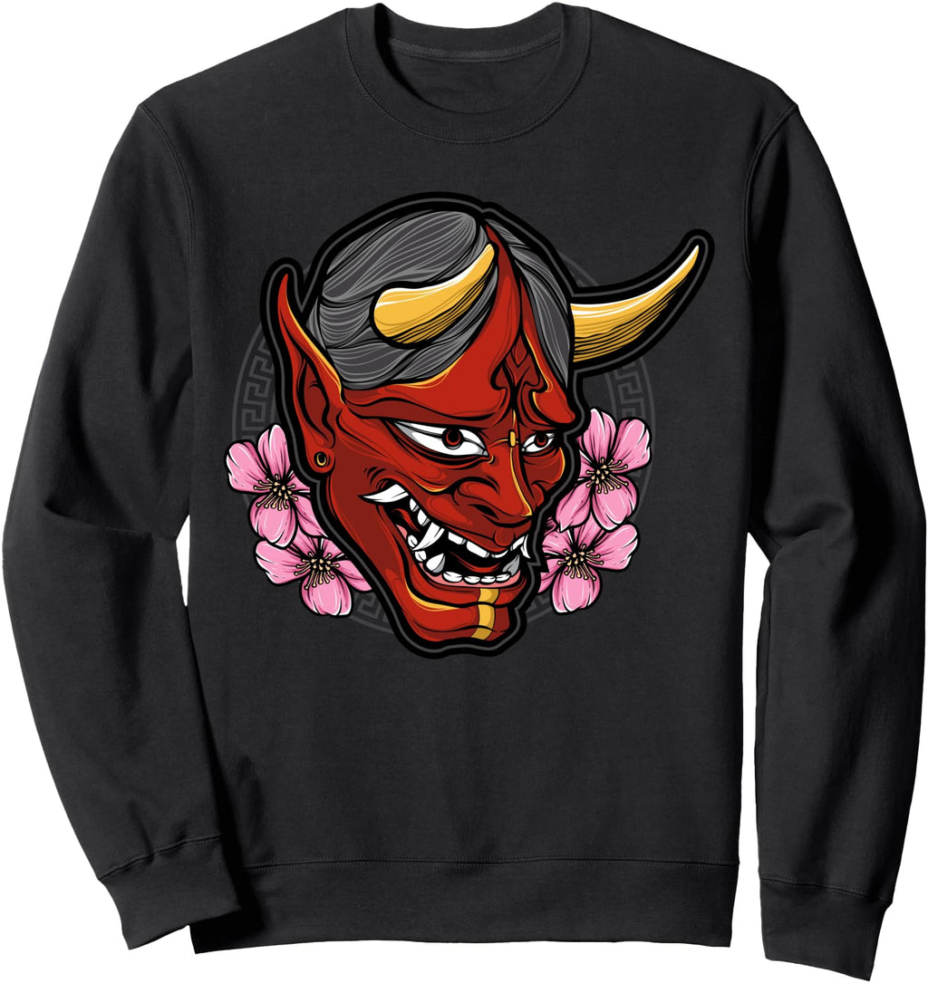 Handcrafted Oni Mask Japanese Demon T-Shirt - Streetwear Style for Adults - T-Shirt, Sweatshirt, Hoodie