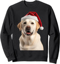 Original Yellow Lab Santa Hat Dog Labrador Hoodie - Novelty Apparel Unisex - T-Shirt, Sweatshirt, Hoodie