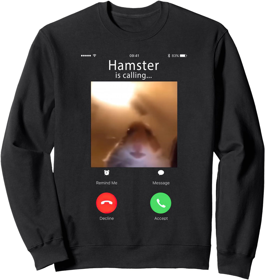 Dank Meme Hamster Staring Front Camera Hoodie - Trendy Graphic for Adults - T-Shirt, Sweatshirt, Hoodie
