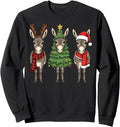Handcrafted Donkey Santa Reindeer Farm Sweatshirt - Unique Graphic Unisex - T-Shirt, Sweatshirt, Hoodie