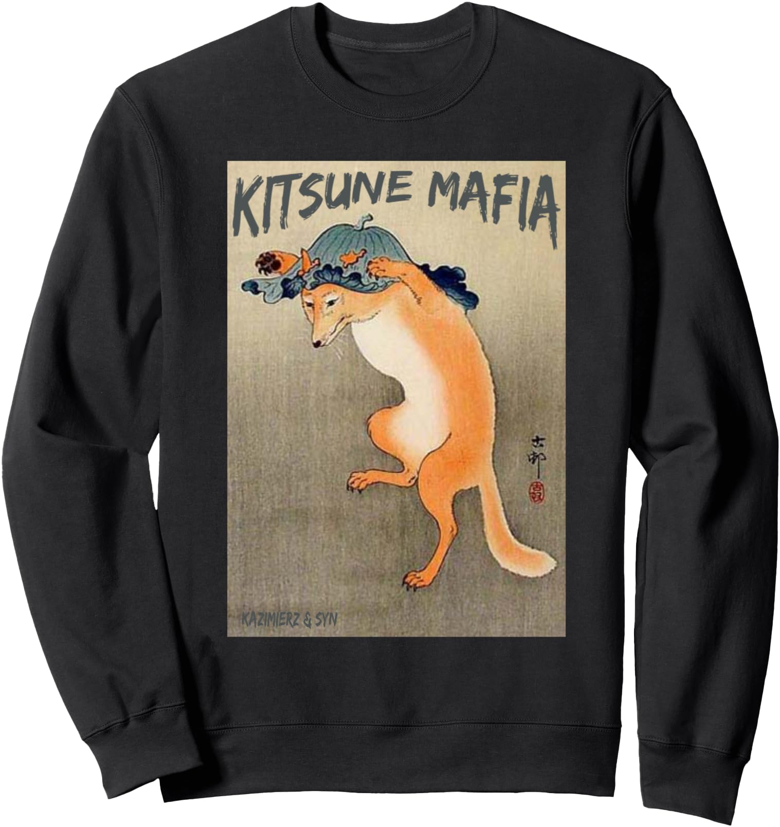 Kitsune Mafia Anime Nine Tail Fox Sweatshirt - Trendy Graphic Men Women - T-Shirt, Sweatshirt, Hoodie