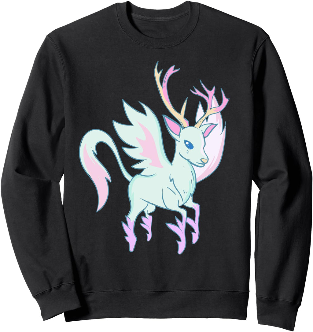 Deer Dragon Kawaii Anime Aesthetic T-Shirt - Minimalist Print for Adults - T-Shirt, Sweatshirt, Hoodie