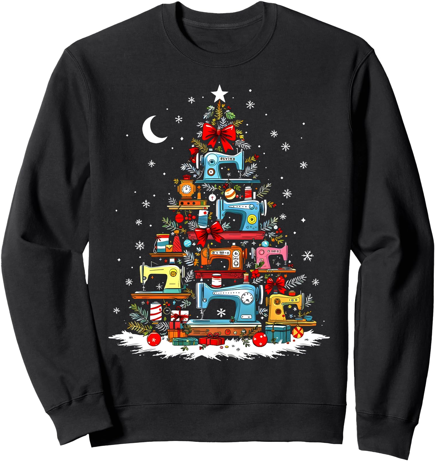 Exclusive Sewing Machine Tree Ornament T-Shirt - Graphic Print Unisex - T-Shirt, Sweatshirt, Hoodie
