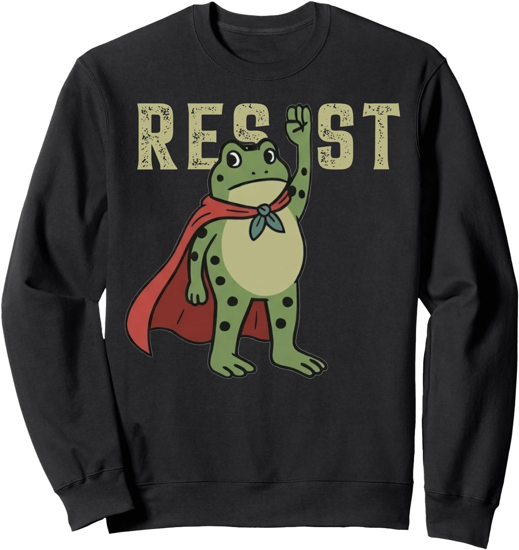 Resist Frog Portland Frog Protest Rare Hoodie - Novelty Apparel for Adults - T-Shirt, Sweatshirt, Hoodie