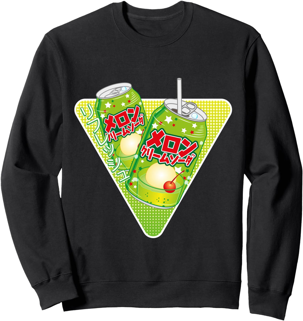Original Kawaii Melon Soda Sweatshirt - Custom Art Print for Adults - T-Shirt, Sweatshirt, Hoodie