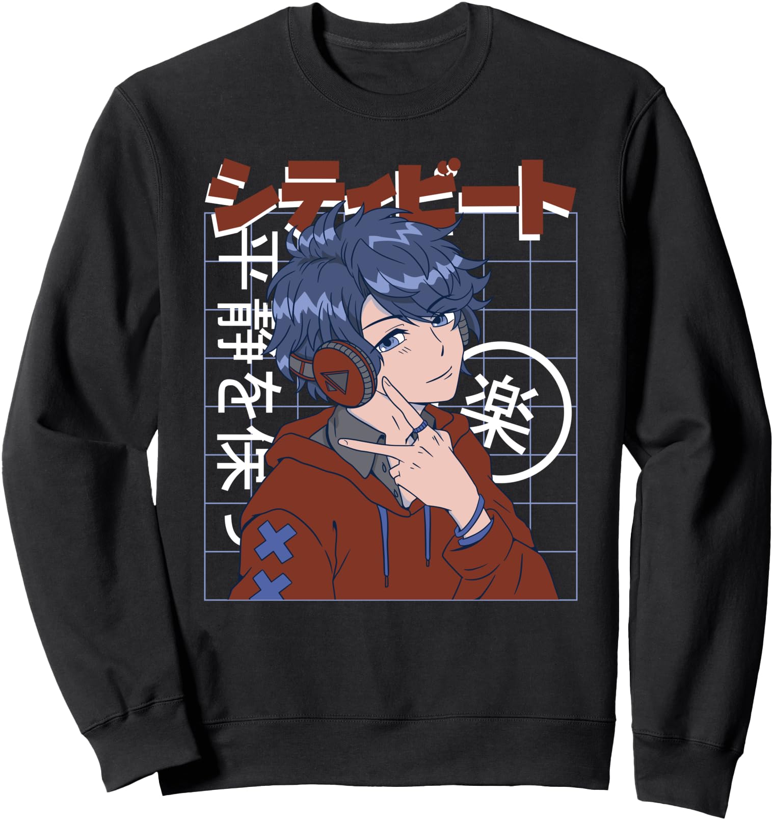Anime Japanese Headphones T-Shirt - Aesthetic Graphic for Adults - T-Shirt, Sweatshirt, Hoodie