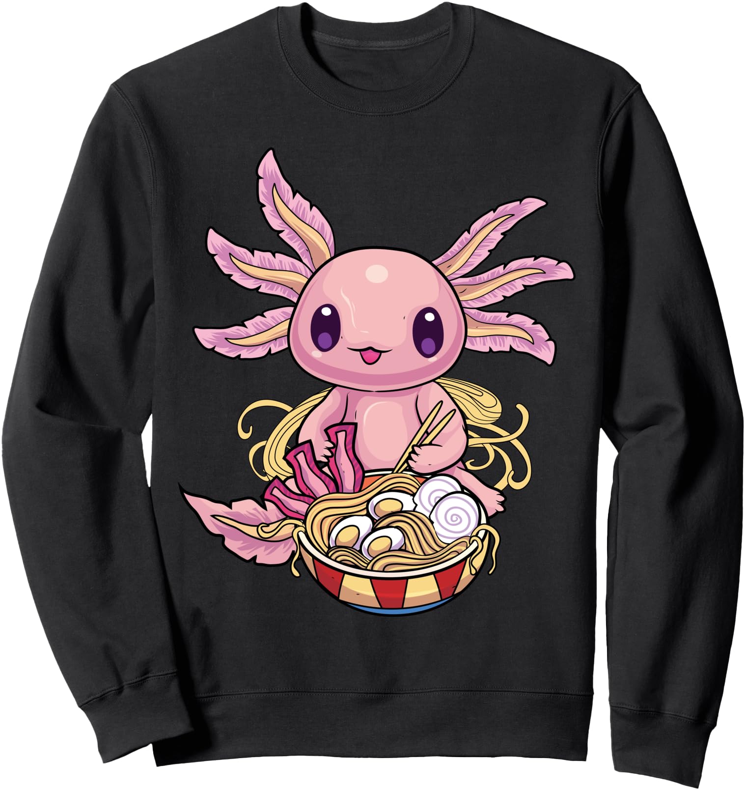 Ramen Axolotl Kawaii Anime Axolotl T-Shirt - Unique Graphic Men Women - T-Shirt, Sweatshirt, Hoodie