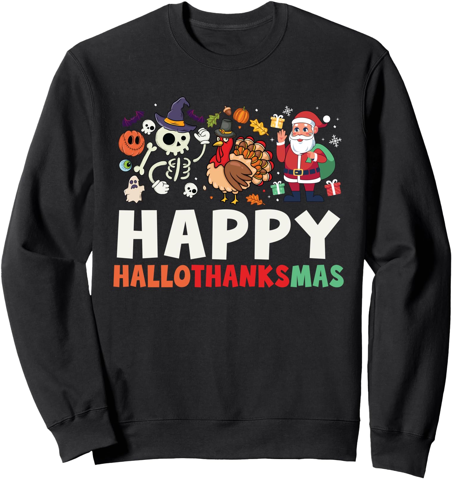 Authentic Holiday Cartoon Characters Hoodie - Fun Novelty Design Men Women - T-Shirt, Sweatshirt, Hoodie