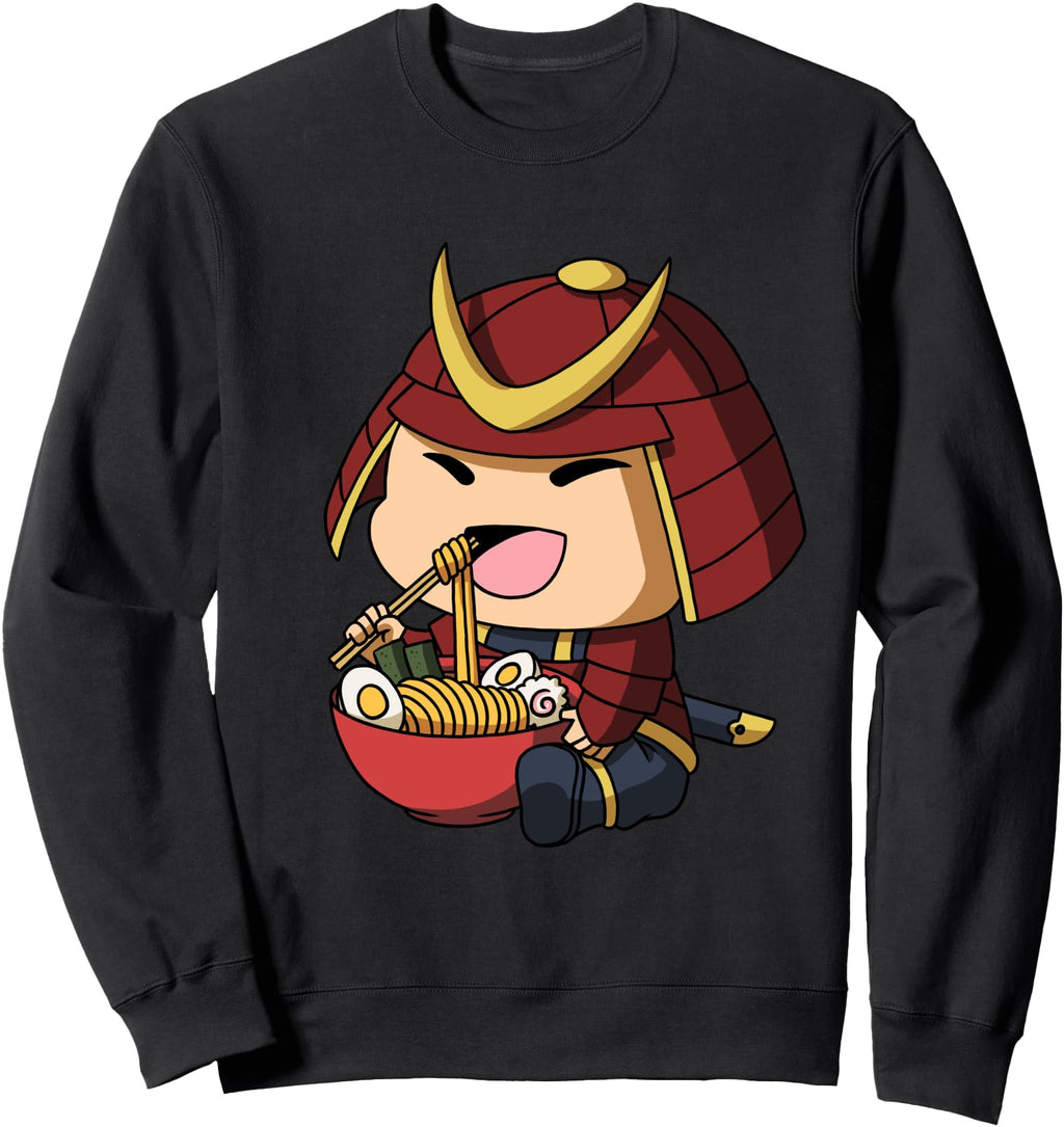 Kawaii Anime Samurai Asian Noodles T-Shirt - Fun Novelty Design for Adults - T-Shirt, Sweatshirt, Hoodie