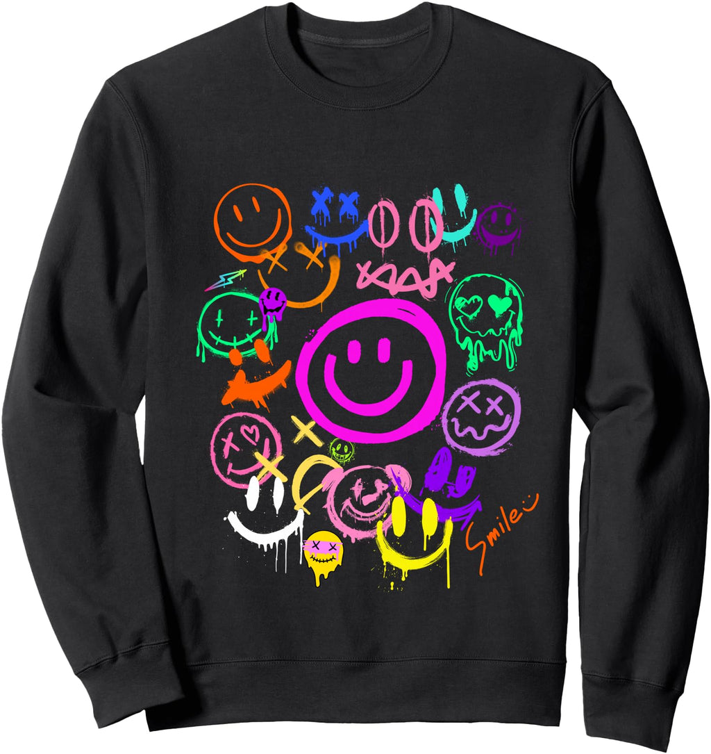 Handcrafted Smile Face Emoticons Fun T-Shirt - Novelty Apparel for Adults - T-Shirt, Sweatshirt, Hoodie