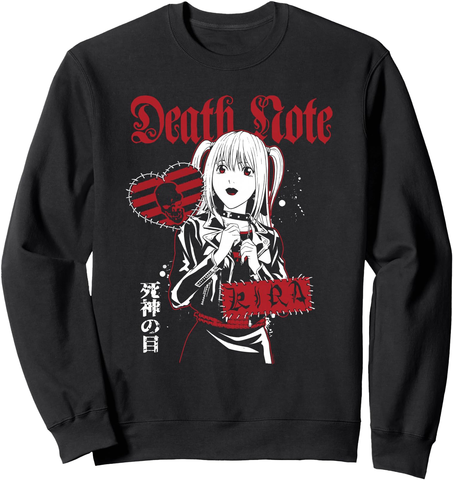 Authentic Death Note Misa Punk Hoodie - Minimalist Print for Adults - T-Shirt, Sweatshirt, Hoodie
