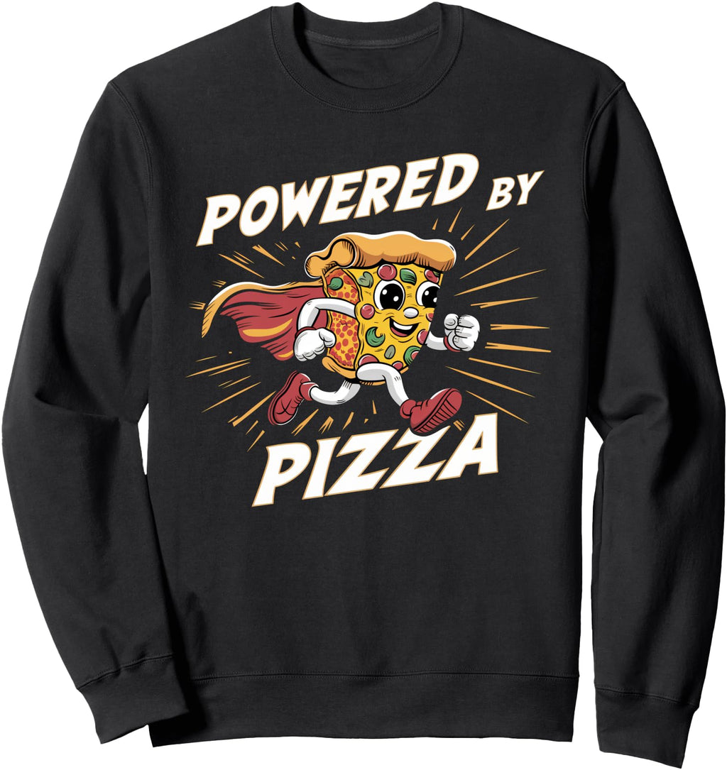Superhero Pizza Comic Pizza Sweatshirt - Casual Everyday Wear Unisex - T-Shirt, Sweatshirt, Hoodie