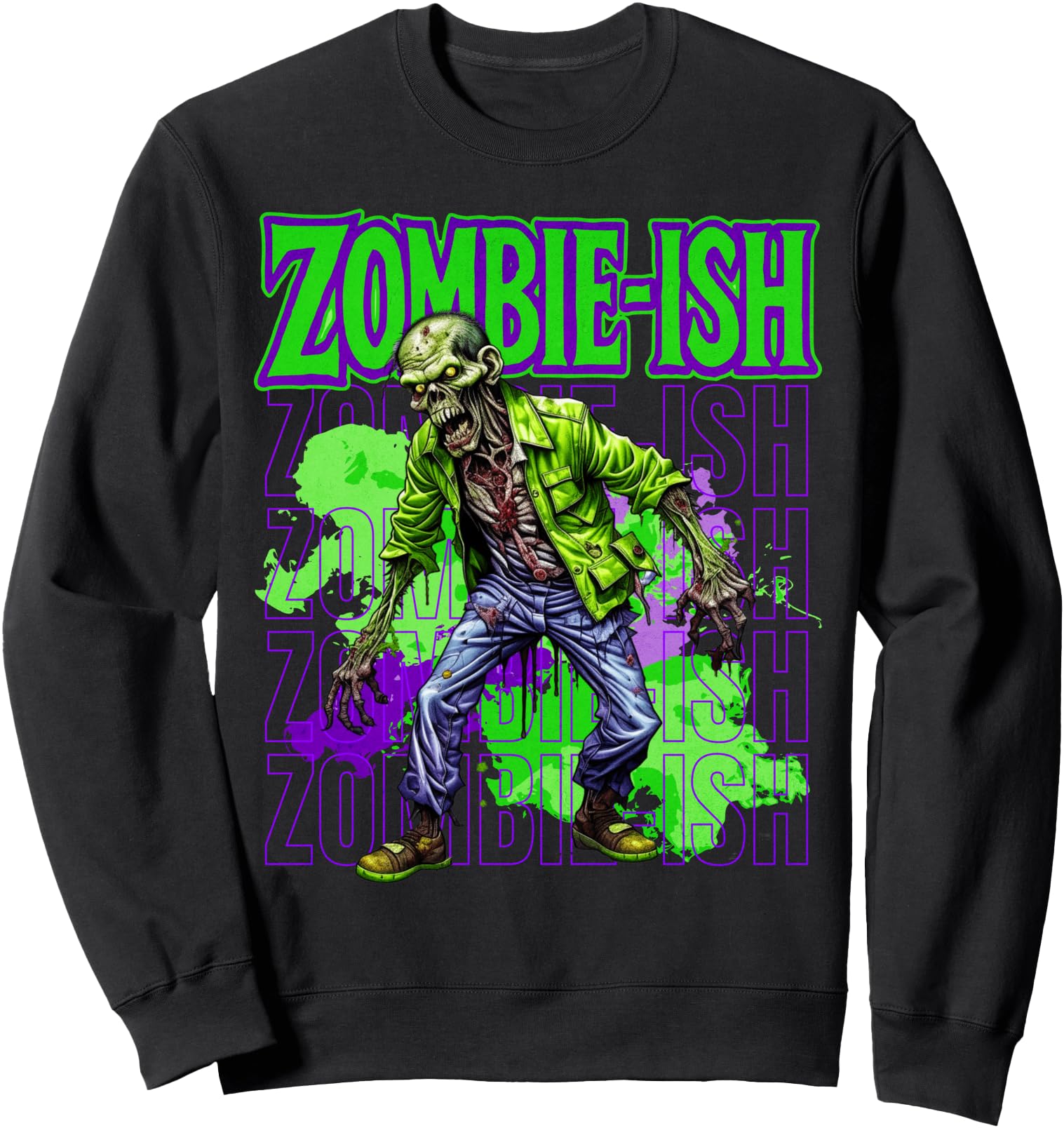 Original Zombie Ish Undead Horror Living T-Shirt - Custom Art Print Unisex - T-Shirt, Sweatshirt, Hoodie