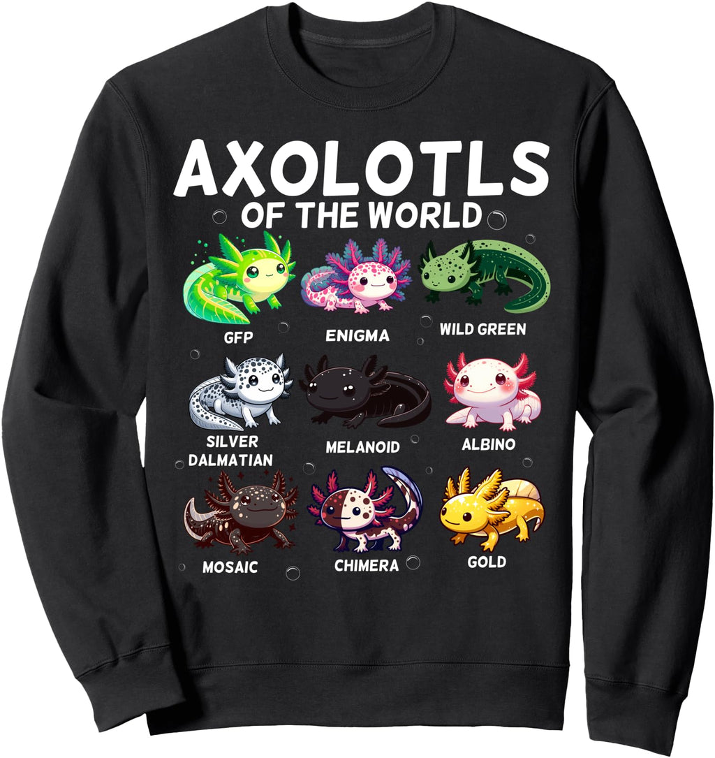 Axolotl Kawaii Axolotls World Axolotl T-Shirt - Minimalist Print Unisex - T-Shirt, Sweatshirt, Hoodie