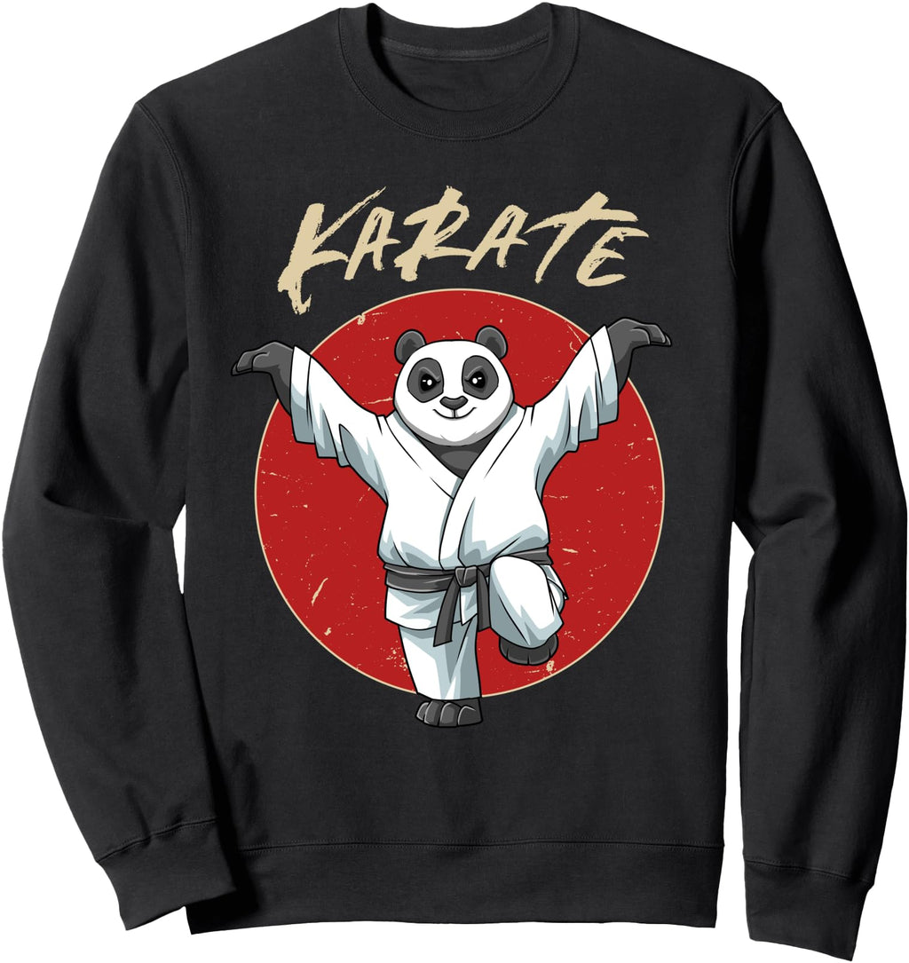 Karate Panda Crane Kick Karate Hoodie - Custom Art Print for Adults - T-Shirt, Sweatshirt, Hoodie