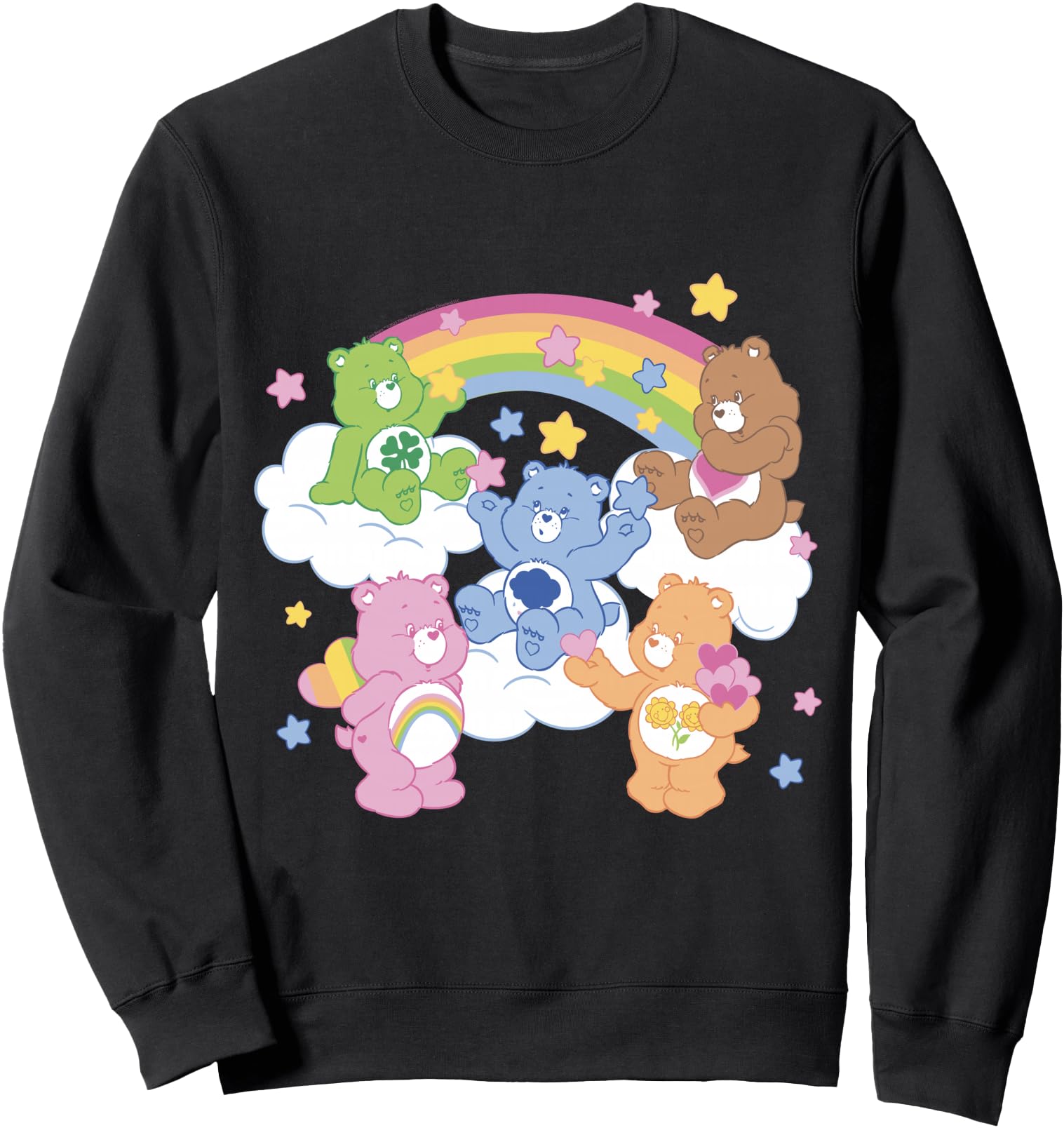 Authentic Care Bears Rainbow Cloud Sweatshirt - Unique Graphic Unisex - T-Shirt, Sweatshirt, Hoodie