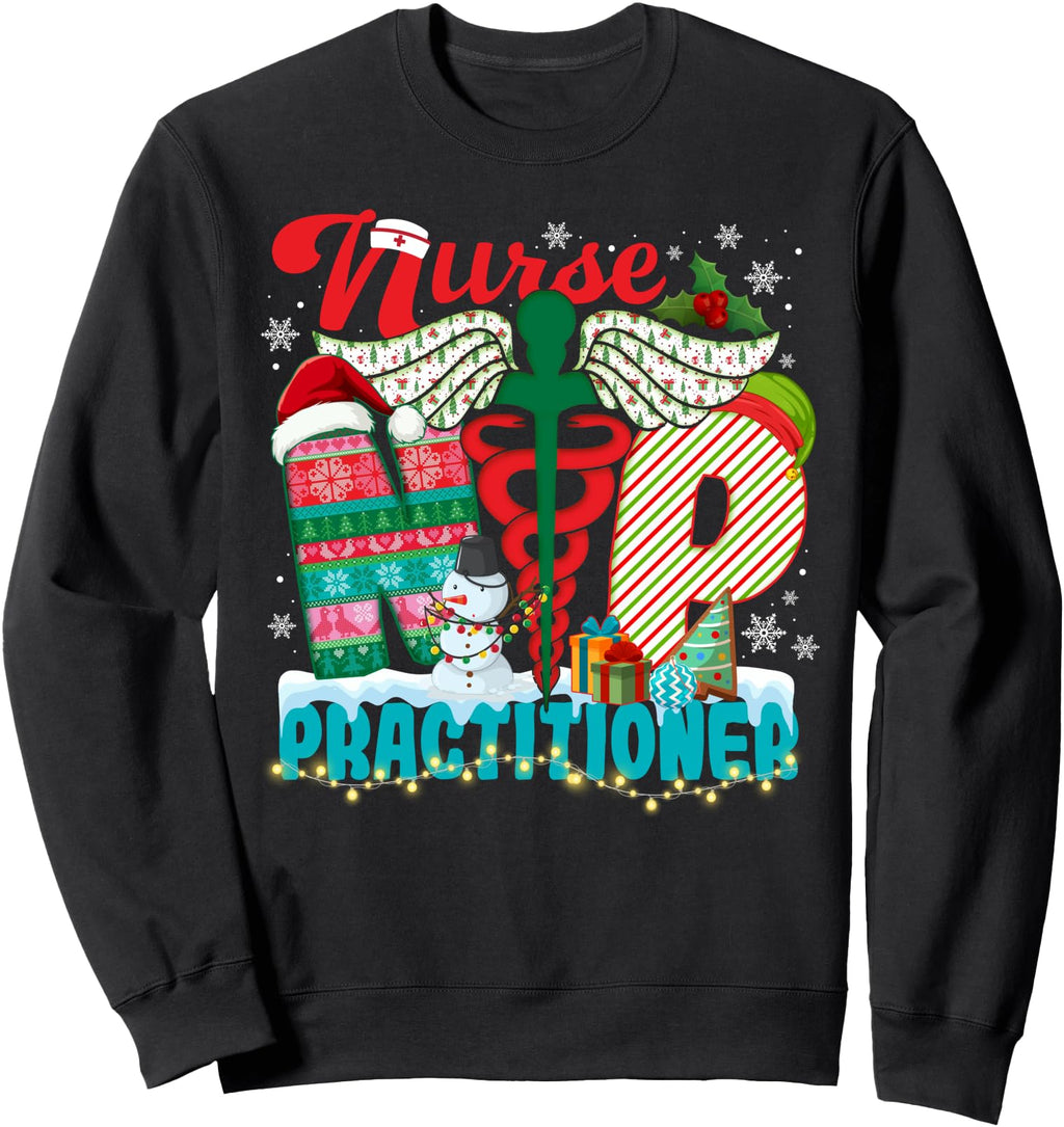 Authentic Merry Np Nurse Practitioner T-Shirt - Graphic Print for Adults - T-Shirt, Sweatshirt, Hoodie