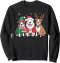 Santa Reindeer Pitbull Dog Rare Hoodie - Casual Everyday Wear Men Women - T-Shirt, Sweatshirt, Hoodie