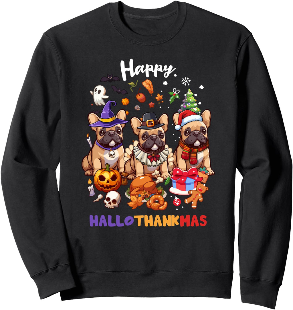 Exclusive French Bulldog Dog Happy Hoodie - Streetwear Style Unisex - T-Shirt, Sweatshirt, Hoodie
