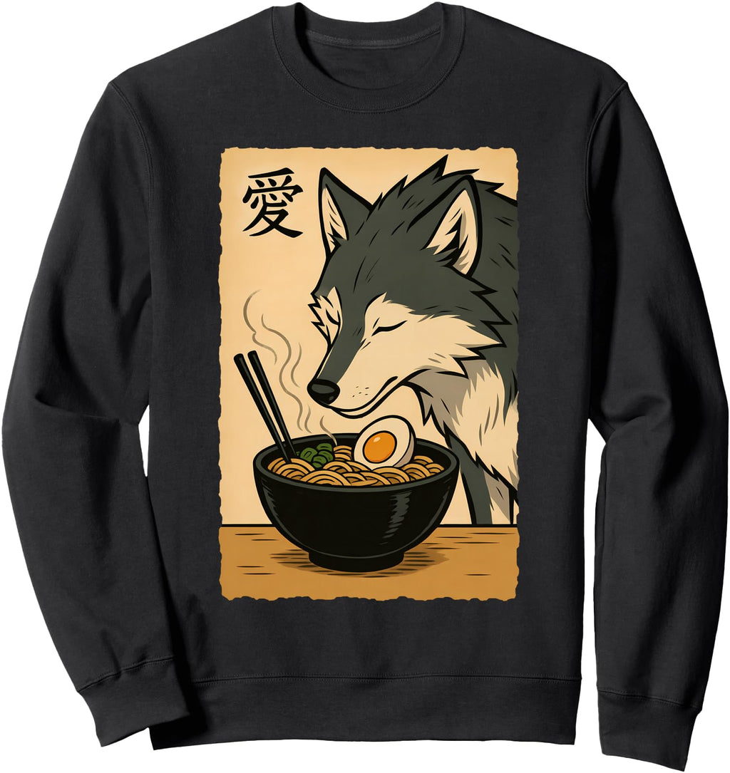 Original Wolf Ramen Japanese Art Kawaii T-Shirt - Streetwear Style Unisex - T-Shirt, Sweatshirt, Hoodie