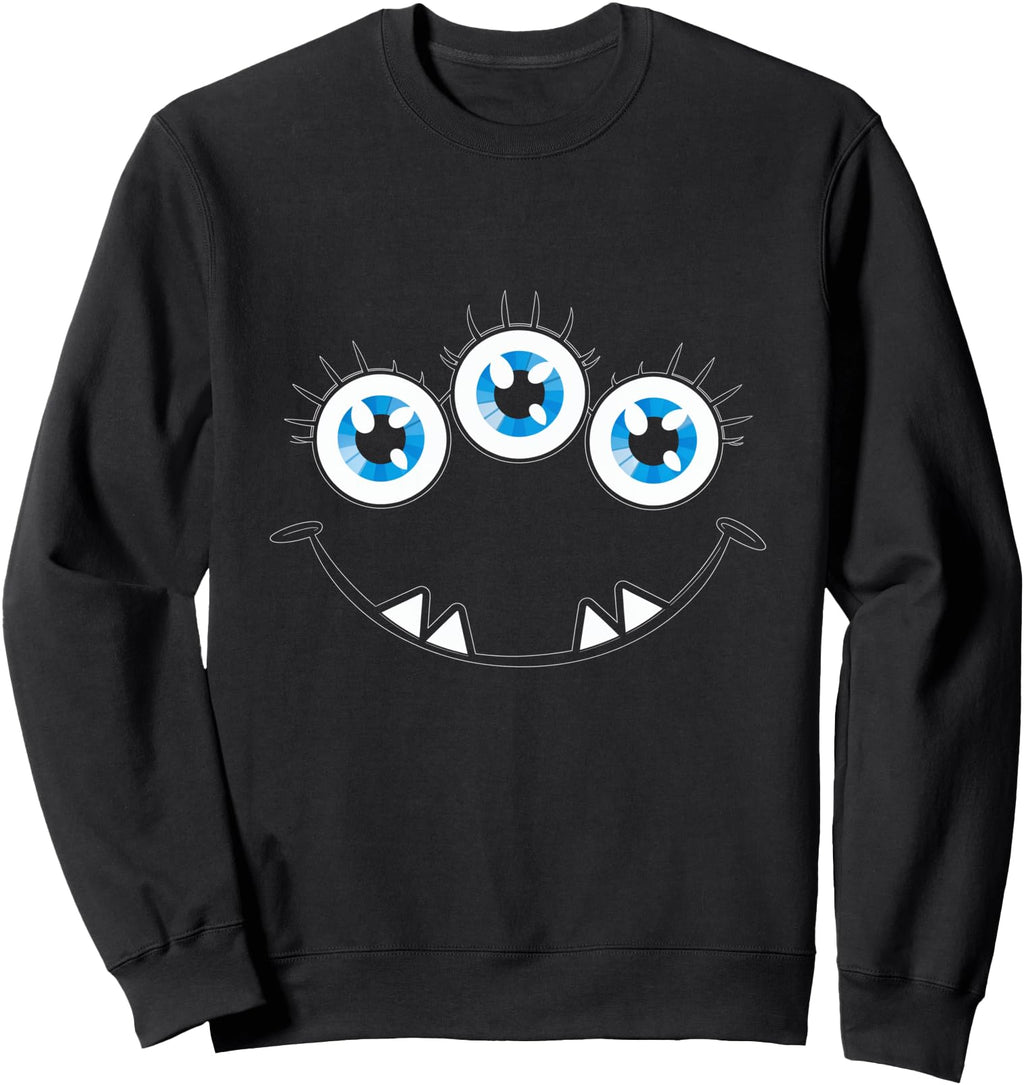 Exclusive Three Eyed Monster Face T-Shirt - Novelty Apparel Unisex - T-Shirt, Sweatshirt, Hoodie
