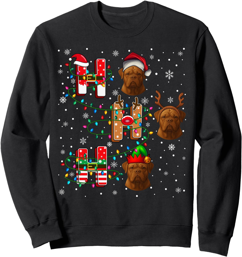 Ho Ho Ho Santa Reindeer Hat Elf T-Shirt - Streetwear Style for Adults - T-Shirt, Sweatshirt, Hoodie