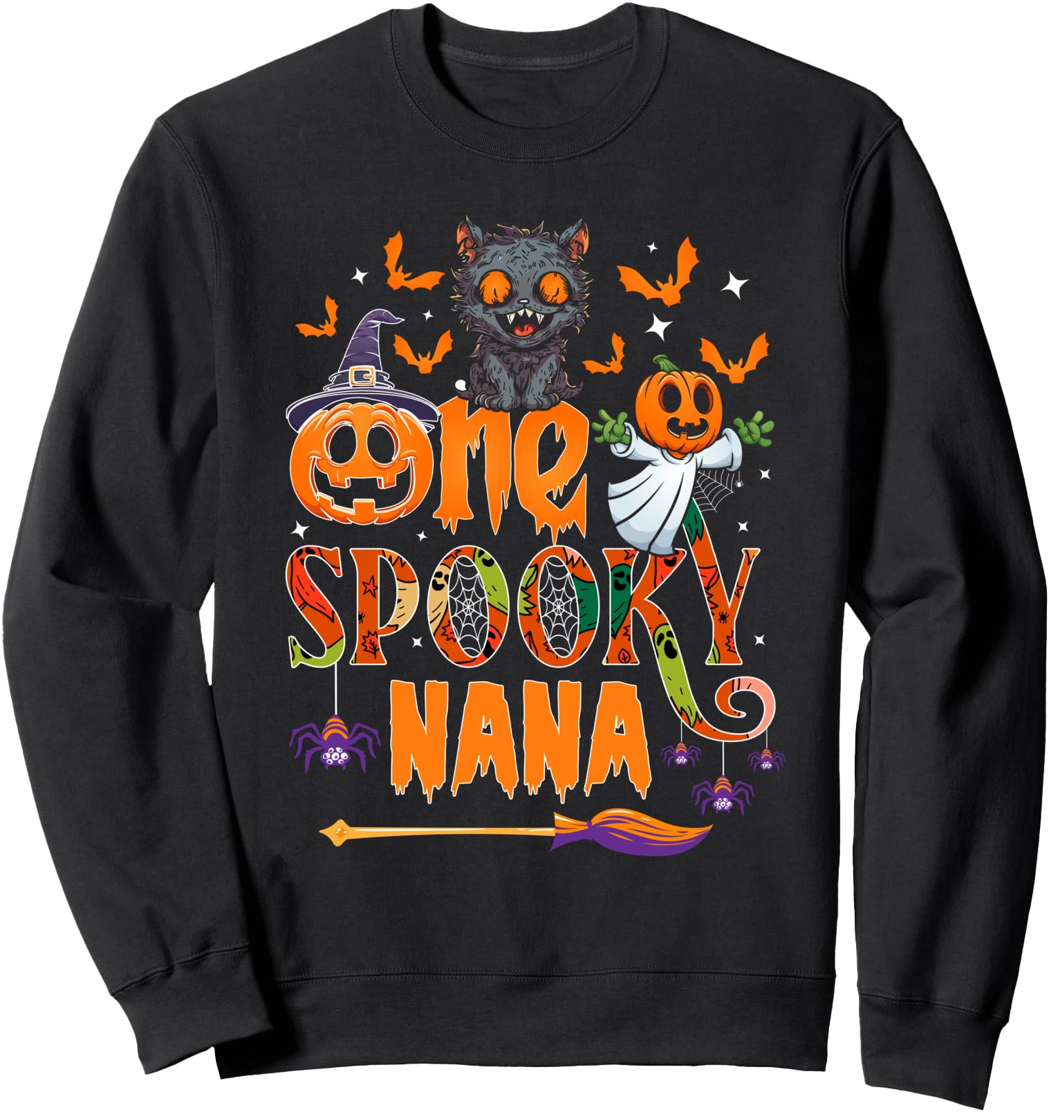 Authentic One Spooky Nana Halloween Hoodie - Trendy Graphic for Adults - T-Shirt, Sweatshirt, Hoodie