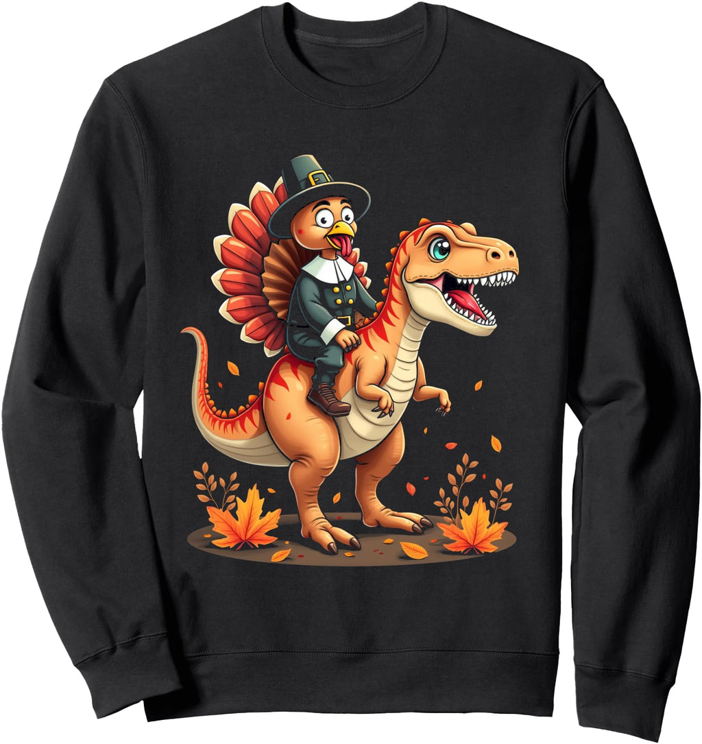 Exclusive Thanksgiving Dinosaur T-Shirt - Minimalist Print for Adults - T-Shirt, Sweatshirt, Hoodie