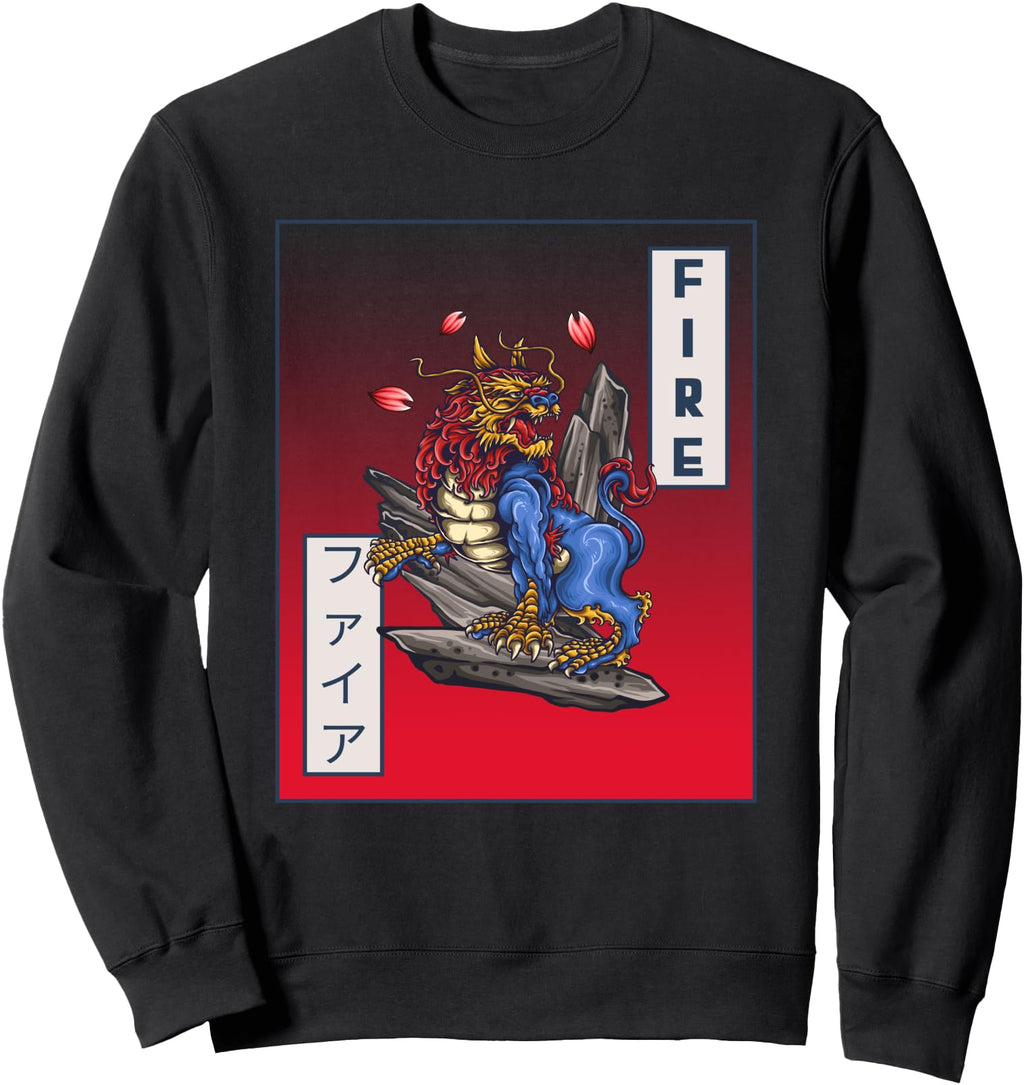 Fire Traditional Japanese Artwork Tees Hoodie - Aesthetic Graphic Unisex - T-Shirt, Sweatshirt, Hoodie