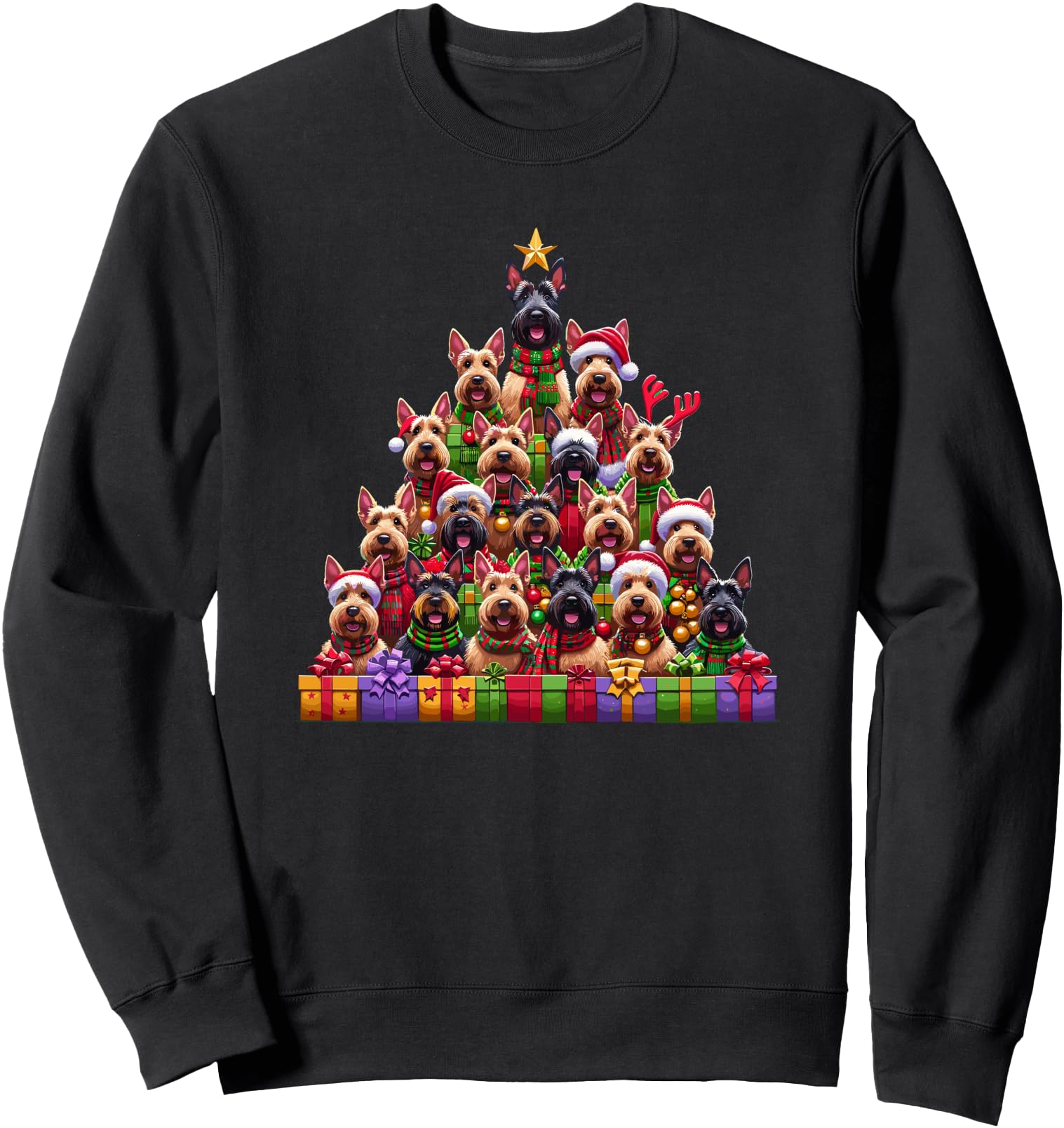 Tree Scottish Terrier Scottie Terriers Sweatshirt - Unique Graphic Unisex - T-Shirt, Sweatshirt, Hoodie