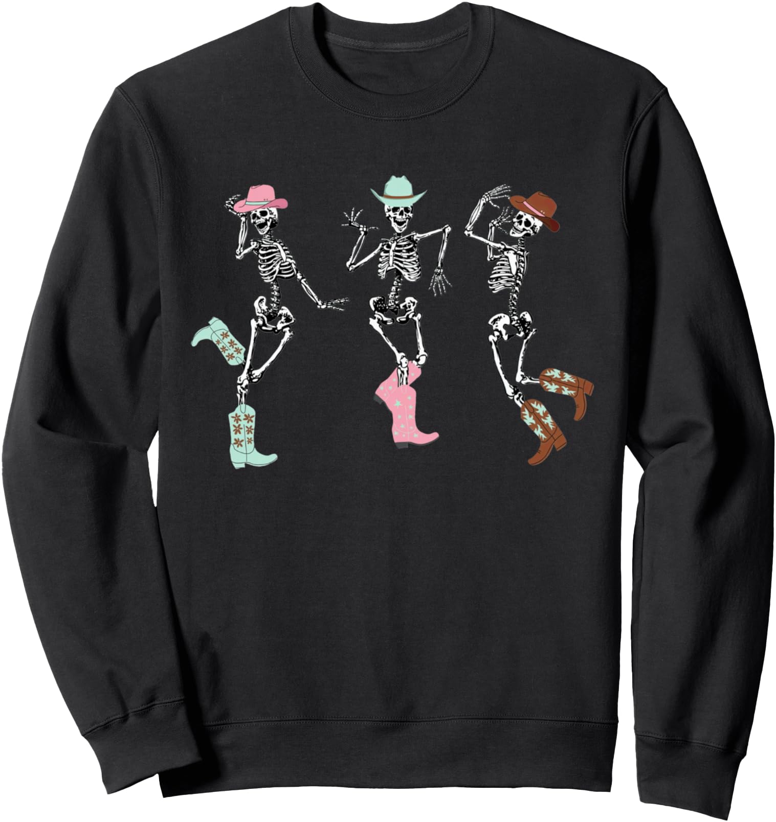 Boot Scootin Skeleton Dancing T-Shirt - Minimalist Print for Adults - T-Shirt, Sweatshirt, Hoodie
