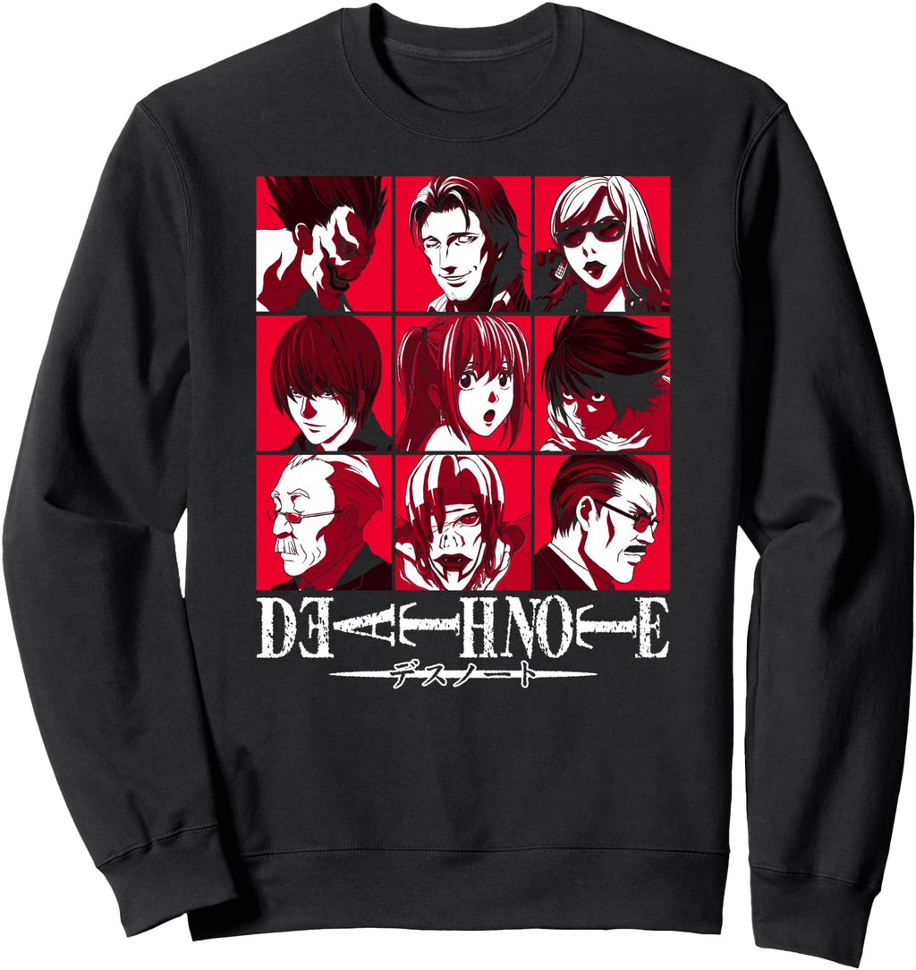 Death Note Character Pop Art Grid T-Shirt - Streetwear Style for Adults - T-Shirt, Sweatshirt, Hoodie