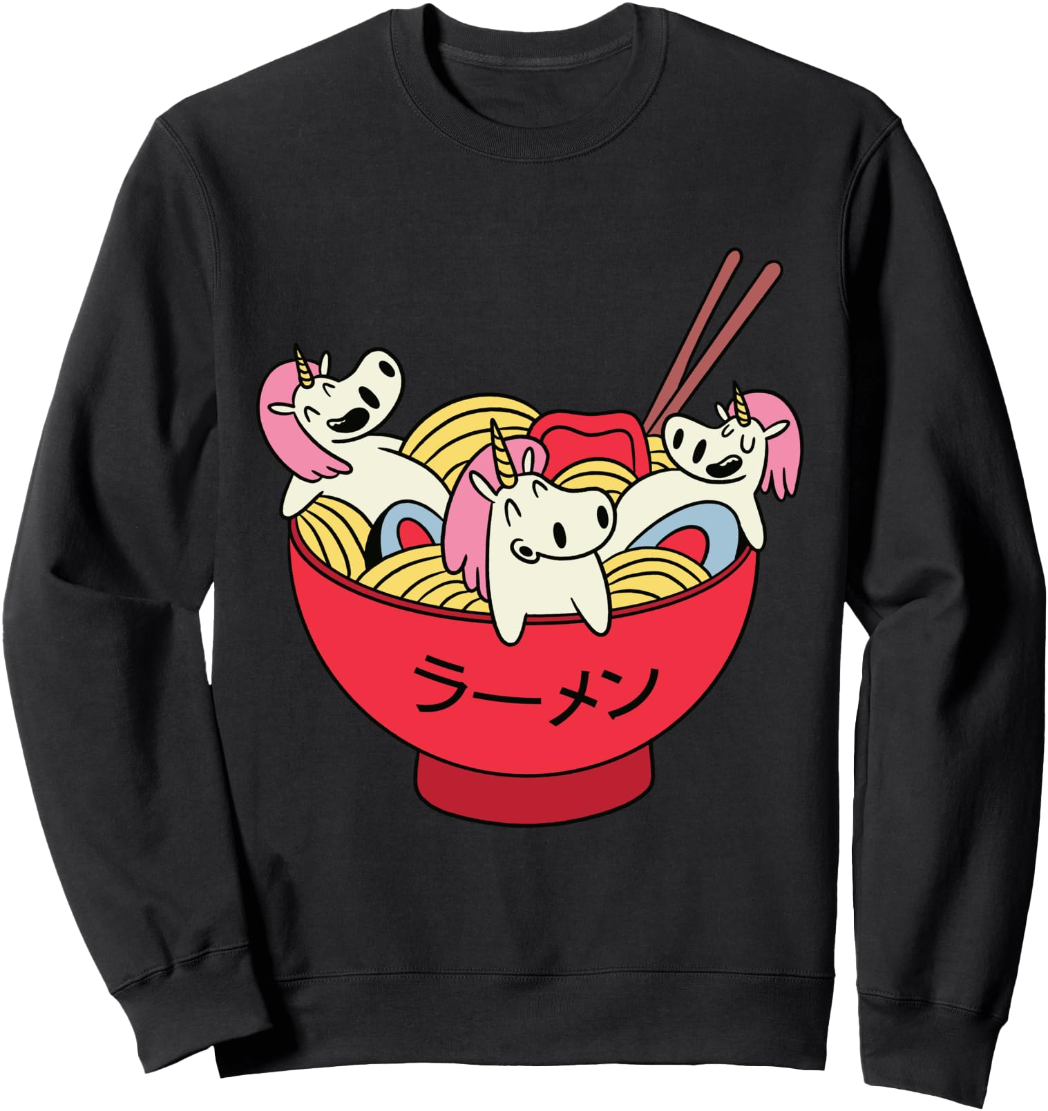 Handcrafted Unicorns Eating Ramen T-Shirt - Novelty Apparel Unisex - T-Shirt, Sweatshirt, Hoodie