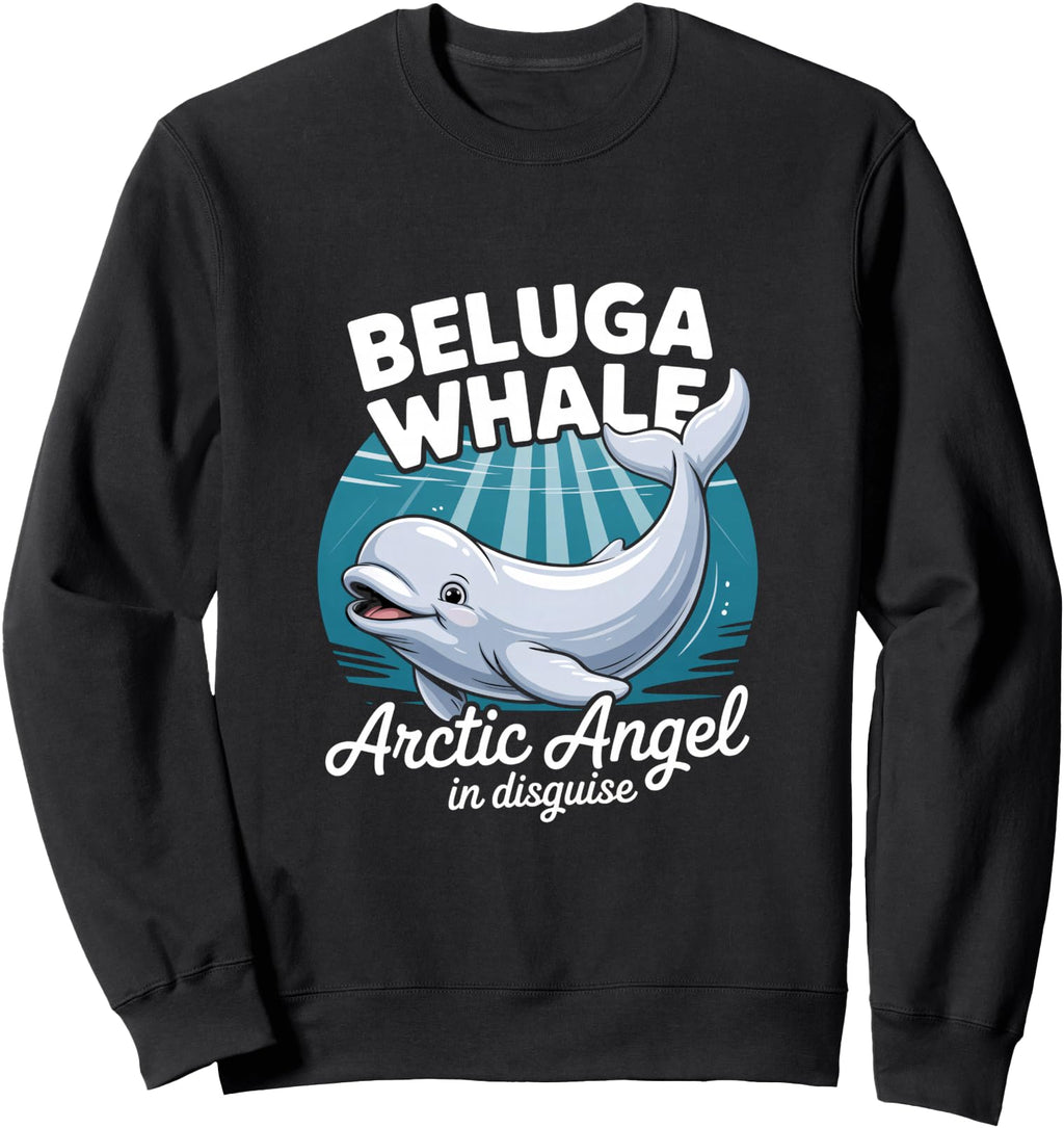 Beluga Whale Arctic Angel Disguise Sweatshirt - Aesthetic Graphic Unisex - T-Shirt, Sweatshirt, Hoodie