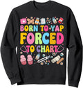 Original Nurses Day Forced To Chart Rn Hoodie - Unique Graphic for Adults - T-Shirt, Sweatshirt, Hoodie