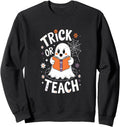 Original Trick Or Teach Ghost T-Shirt - Custom Art Print Men Women - T-Shirt, Sweatshirt, Hoodie