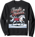 Authentic Jingle Hooves Winter Horse Hoodie - Trendy Graphic Unisex - T-Shirt, Sweatshirt, Hoodie