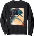Handcrafted Peacock Traditional Sweatshirt - Unique Graphic Unisex - T-Shirt, Sweatshirt, Hoodie