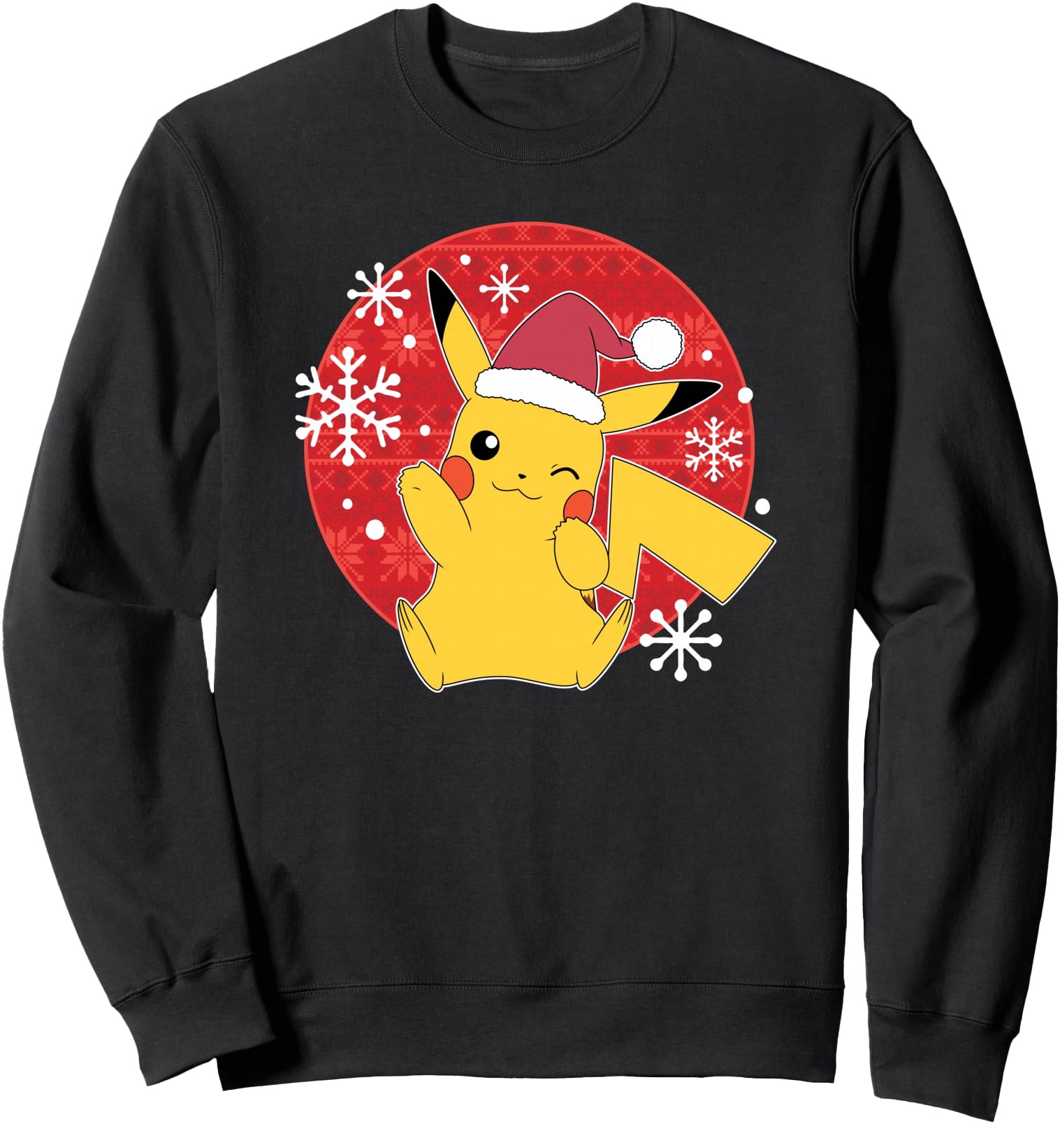 Original Pok Mon Pikachu Santa Hat Sweatshirt - Custom Art Print Unisex - T-Shirt, Sweatshirt, Hoodie